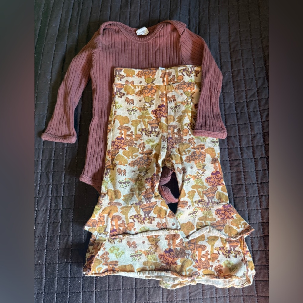 Kate Quinn | Anne Pant & Bodysuit bundle | magic mushrooms, tortoise | 12-18m